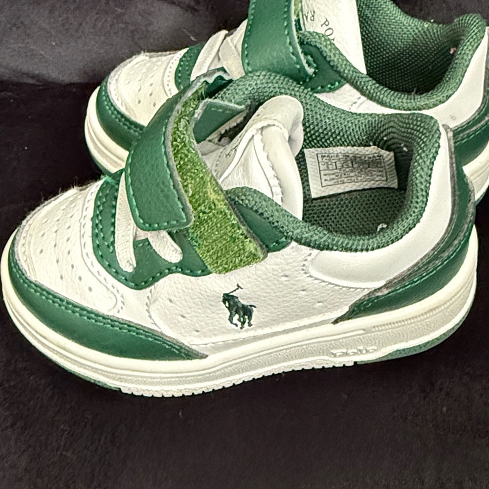 Polo by Ralph Lauren Kids' White and Green Sneakers